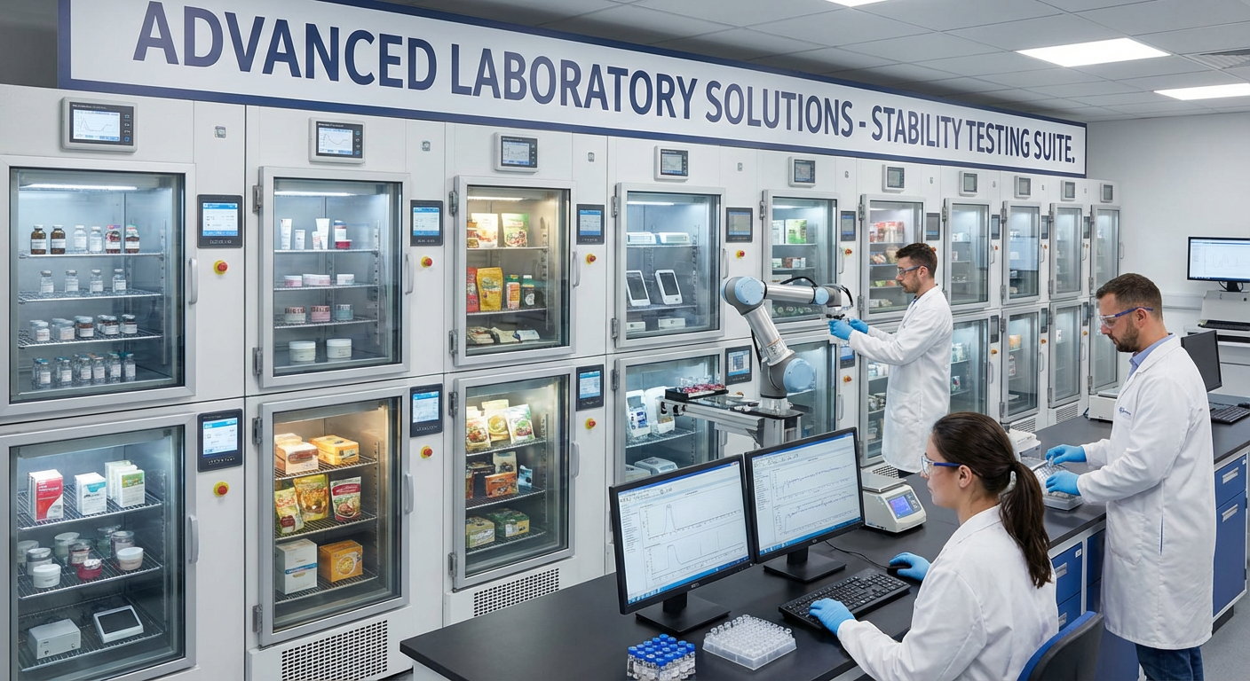 Products undergoing stability testing in our advanced laboratory.